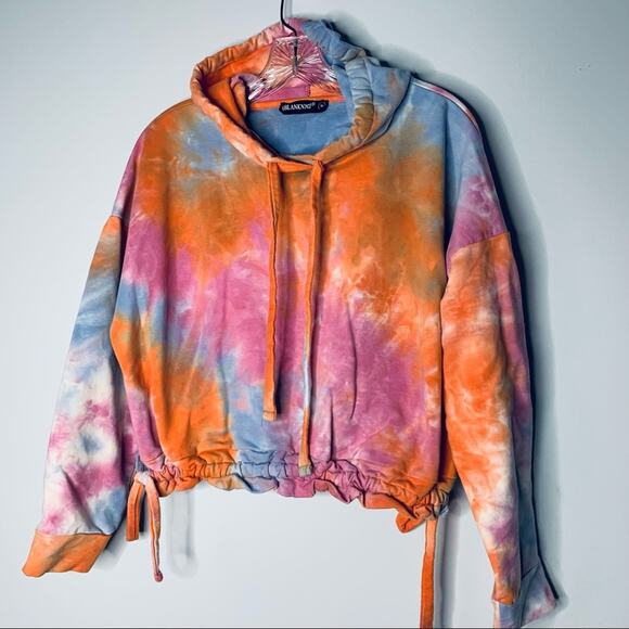 BLANKNYC Rainbow Sweet Spot tie dye hooded sweatshirt size Medium - Picture 8 of 9